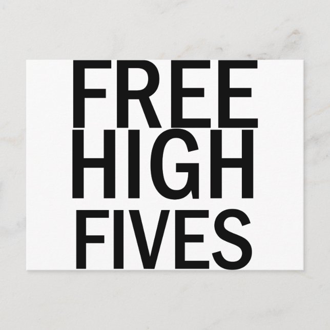 Freie High Fives Postkarte (Vorderseite)