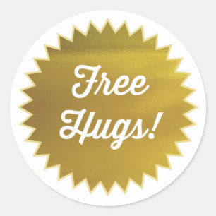 Freie Hugs! Aufkleber / Imitate Gold Foil