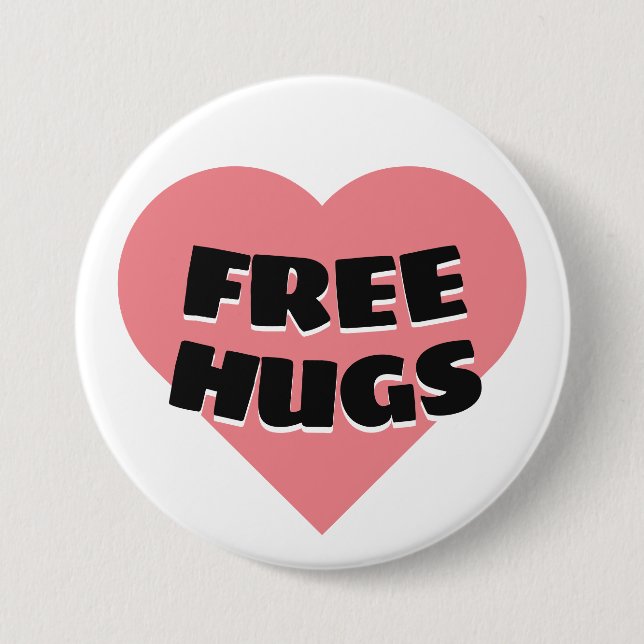 Freie Hugs Button (Vorderseite)