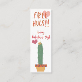 Freie Hugs! Cactus Valentine Mini Lesezeichen Visitenkarte