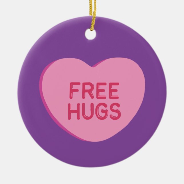 Freie Hugs Keramik Ornament (Vorne)
