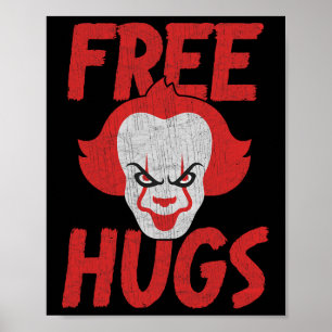 Freie Hugs Killer Beängstigend Clownkleidung für K Poster