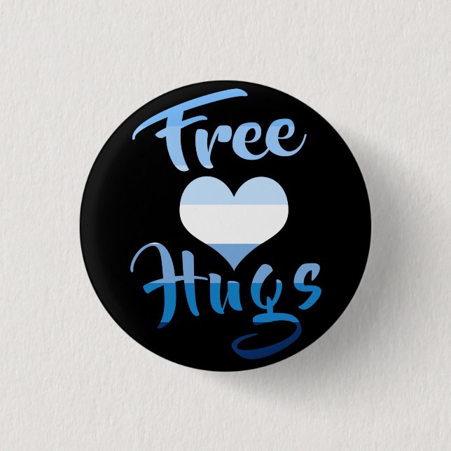 Freie Hugs mit Herz Button (Vorderseite)