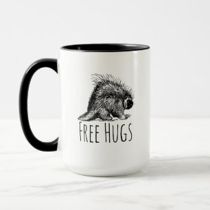 Freie Hugs Porcupine Cool und lustig Tasse