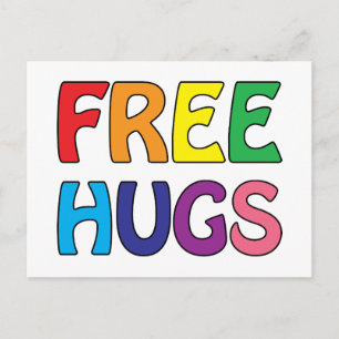 Freie Hugs Postkarte