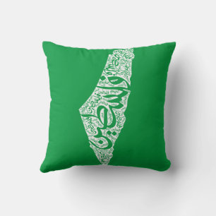 Freie Karte und Flagge Palästinas ف ل س ط ي ن Kissen