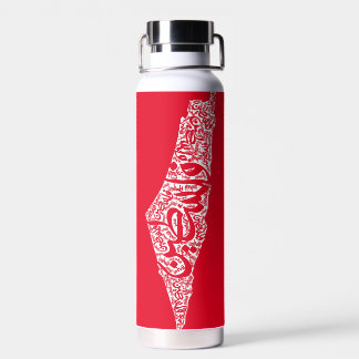 Freie Karte und Flagge Palästinas ف ل س ط ي ن Trinkflasche