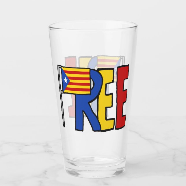 Freie katalanische Unabhängigkeit Glas (Vorderseite)