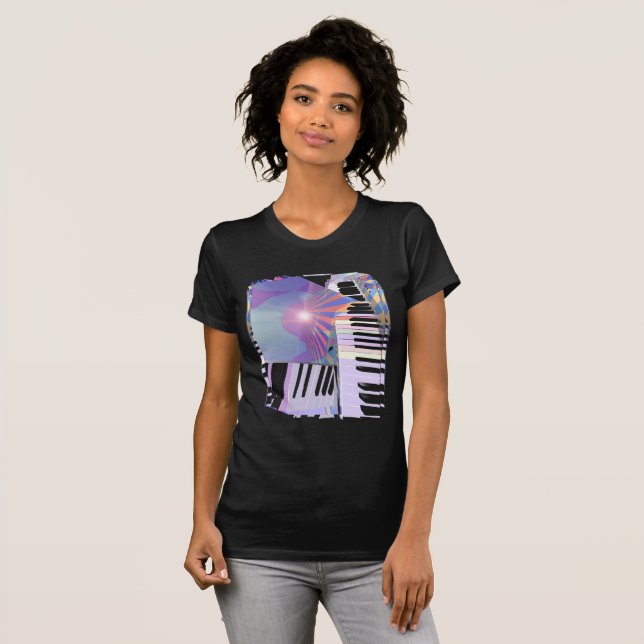 Freie Keyboard-Musik T-Shirt (Vorne ganz)