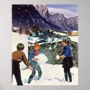 Freie Kinder im Winter Poster