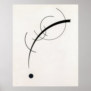 Freie Kurve zum Punkt von Wassily Kandinsky Poster