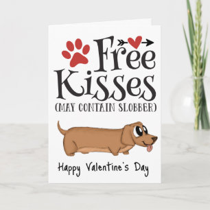 Freie Küsse...und Hummer Valentine vom Hund Feiertagskarte