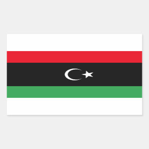 Freie libysche Flagge Rechteckiger Aufkleber