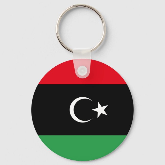 Freie libysche Flagge Schlüsselanhänger (Vorderseite)