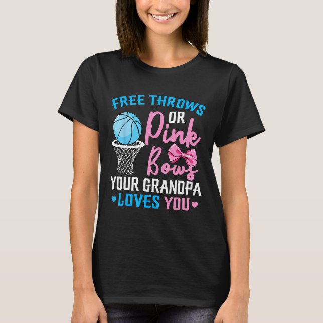 Freie Lieben oder rosa Bögen Opa, Ihre Geschlechts T-Shirt (Vorderseite)