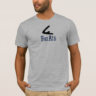 Freie Luft-schwarzes u. blaues festes T-Shirt