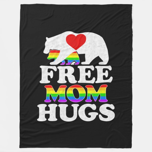 Freie Mama Hugs Frauen LGBT Pride Mama Bear Fleecedecke (Vorderseite)