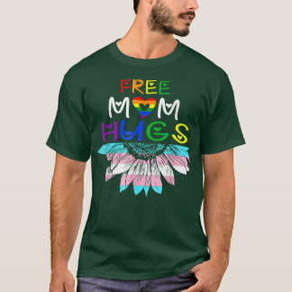 Freie Mama Hugs Lgbt Lgbtq Pride Rainbow Sonnenblu T-Shirt