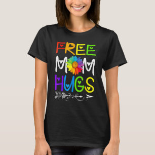 Freie Mama Hugs Lgbt Rainbow Daisy Pride Lgbt Mutt T-Shirt