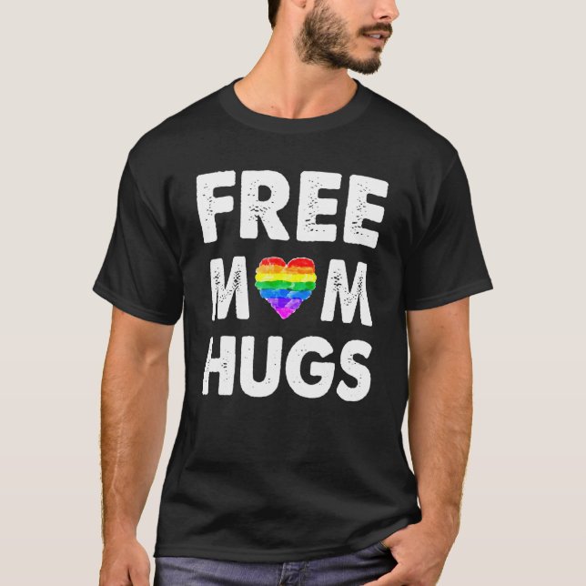 Freie Mama Hugs Lgbt T-Shirt (Vorderseite)