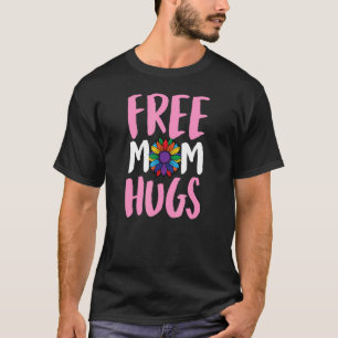 Freie Mama Hugs Pride Lgbtq Ally Quee Liebe Sunflo T-Shirt