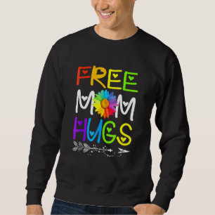 Freie Mama Hugs Rainbow Sonnenblumen Gay Pride Sweatshirt