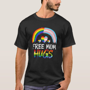 Freie Mama Hugs Stolz Mama LGBT Flag Gay Lesbian P T-Shirt