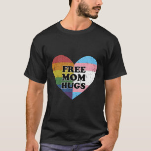 Freie Mama Schläger mit Regenbogen- und Transgende T-Shirt