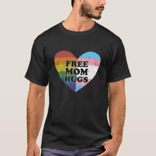 Freie Mama Schläger mit Regenbogen- und Transgende T-Shirt