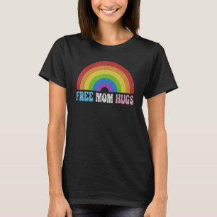 Freie Mama Schläger mit Regenbogen- und Transgende T-Shirt