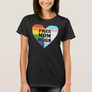 Freie Mama Schläger mit Regenbogen- und Transgende T-Shirt