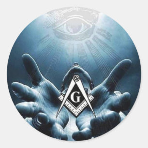 Freie Masons, Shriners 32. Grad Runder Aufkleber