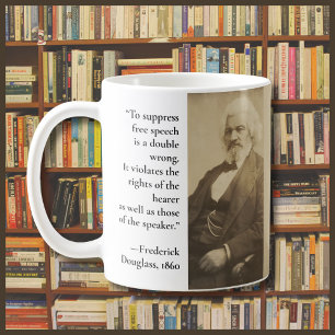 Freie Meinungsäußerung Frederick Douglass Zensur Z Kaffeetasse