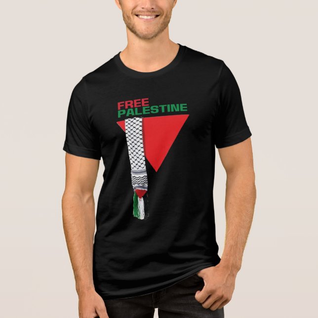 Freie Paläste, Palästina, palästinensische Flagge, Tri-Blend Shirt (Vorderseite)