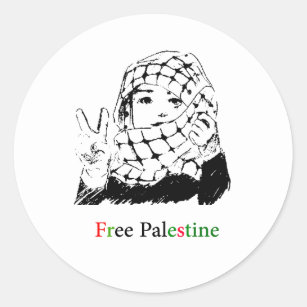 Freie Palästina-Aufkleber Runder Aufkleber