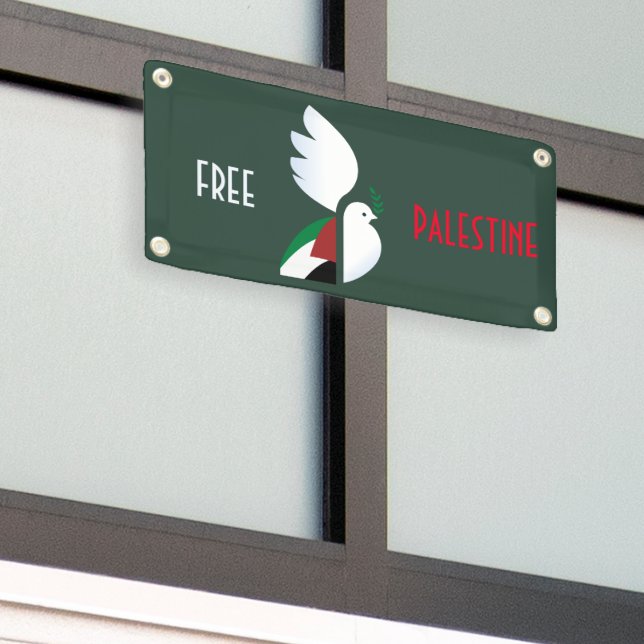 Freie Palästina Banner (Äußeres Gebäude)