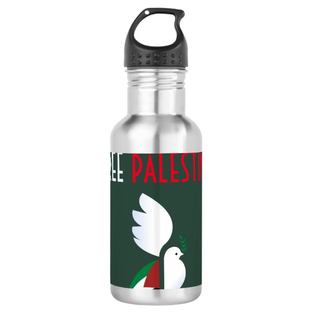 Freie Palästina Edelstahlflasche (Vorderseite)