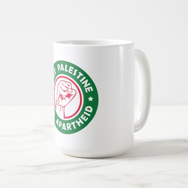 Freie Palästina-End-Apartheid Kaffeetasse (VorderseiteRechts)