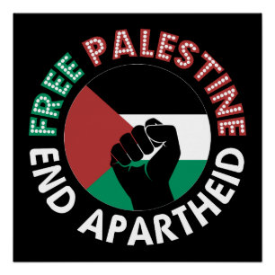 Freie Palästina-Ende-Apartheid ausgelöst Fist Poster