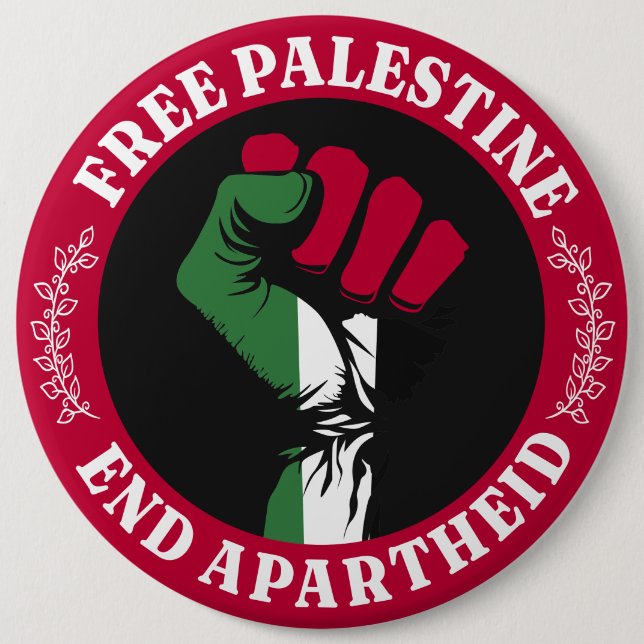 Freie Palästina-Ende-Apartheid II Button (Vorderseite)