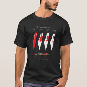 Freie Palästina-Karte Flagge Freies Gaza Ich stehe T-Shirt