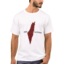 Freie Palästina-Karte mit gedruckter Stickerei