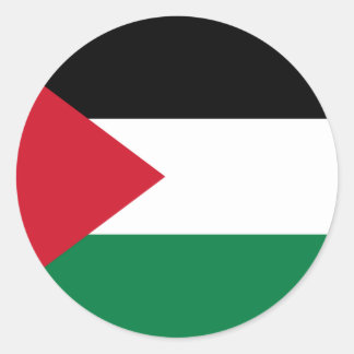 Freie Palästina - Palästinensische Flagge (ع ل م ف Runder Aufkleber