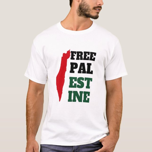 Freie Palästina, rot schwarz und grün, palästinens T-Shirt (Vorderseite)