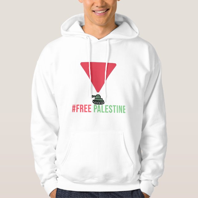 Freie Palästina | Rotes Dreieck Hoodie (Vorderseite)