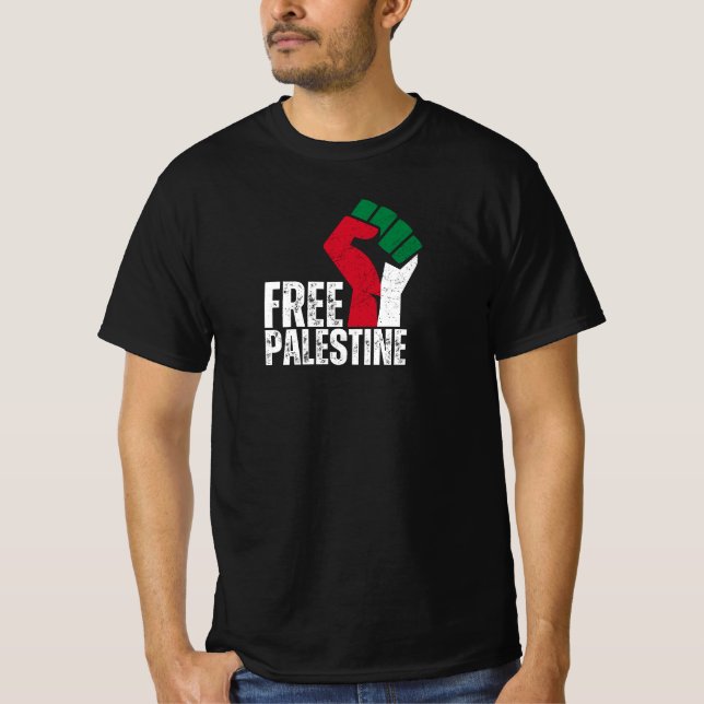 Freie palästinensische Flagge - Freiheit für Paläs T-Shirt (Vorderseite)
