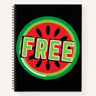 Freie palästinensische Wassermelone - Freiheit für Notizbuch