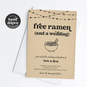 Freie Ramen Funny Wedding Einladung