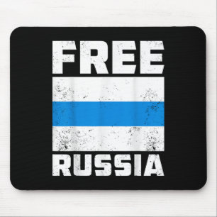 Freie Russland Neue russische Flagge Weißes blaues Mousepad