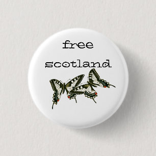 Freie Schottland-Frack-Schmetterlinge Pinback Button